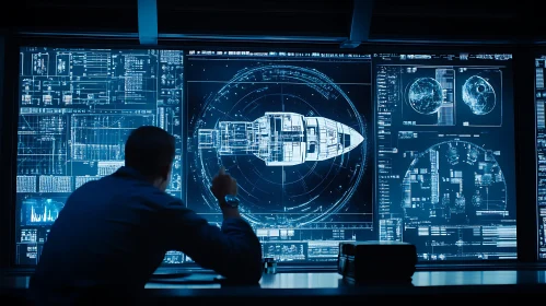 Futuristic Spaceship Design Interface Analysis