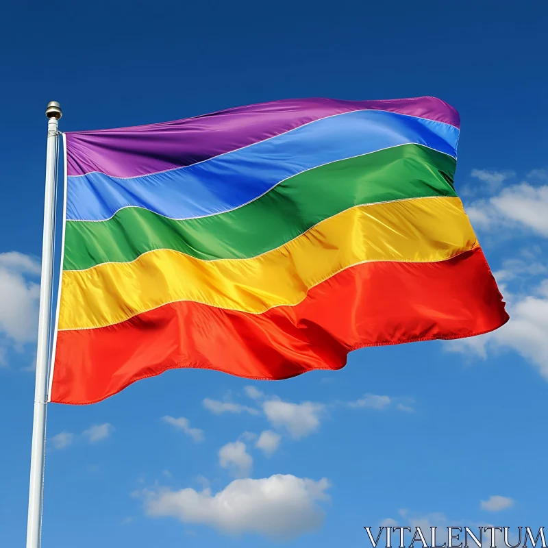 AI ART Pride Flag in the Sky