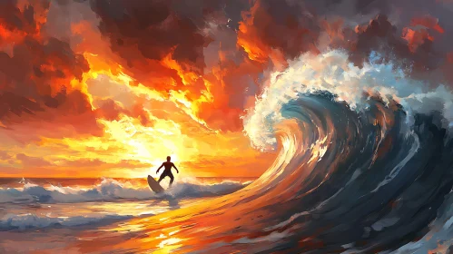 Surfer at Sunset