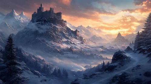 Winter Castle Peak Scenery