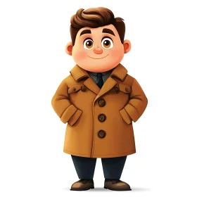 Illustration of a Boy in Cartoon Style