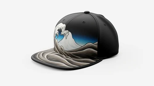 Captivating Artwork of a Great Wave with Mockup Effect