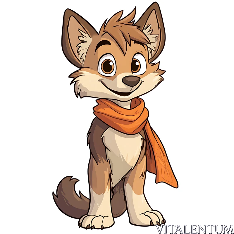 Charming Cartoony Fox Character AI Image