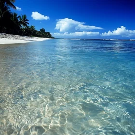 Seascape with Clear Water and White Sand