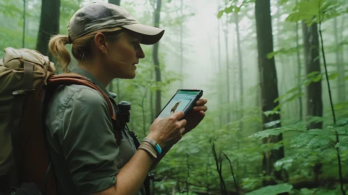 Forest Hiking Adventure with Modern Technology
