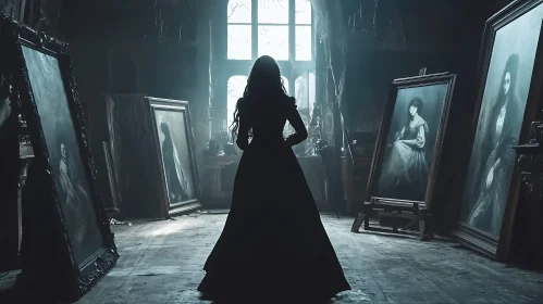 Silhouette in the Gallery of Forgotten Portraits