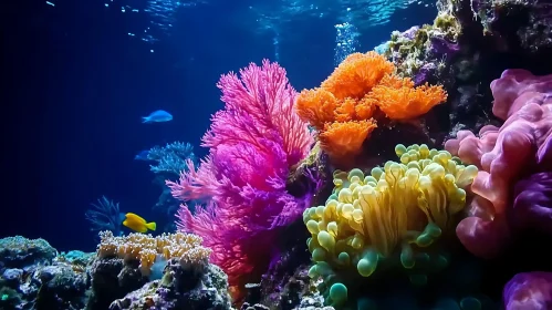 Underwater Coral Garden with Fish