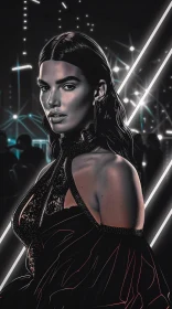 Glamorous Fashion Portrait of Kendall Jenner