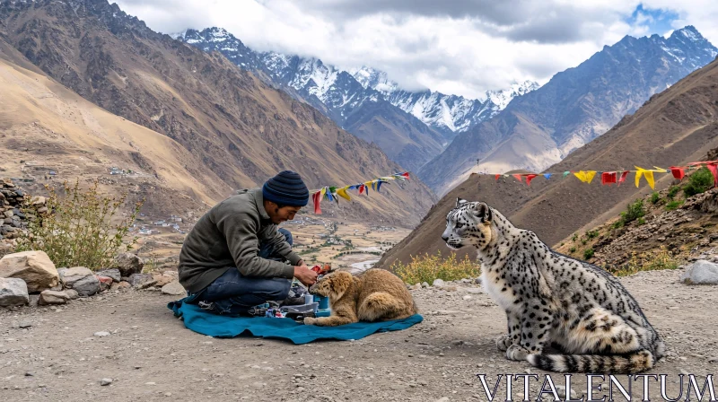 AI ART Friendship in the Himalayas