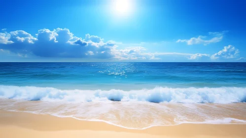 Peaceful Seascape with Blue Sky