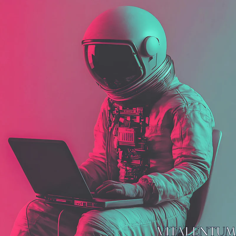 Spaceman Coding in the Future AI Image