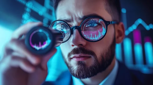 Financial Analyst Examining Market Trends