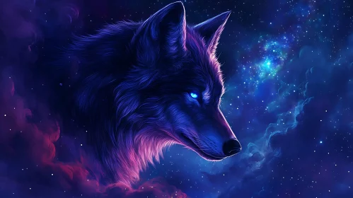 Wolf in Galactic Dreamscape