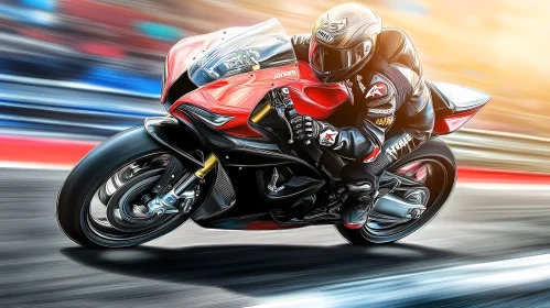 High-Speed Motorcycle Racing on Track