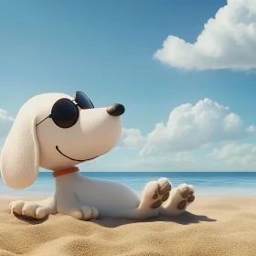 Summer Vibes with a Cool Cartoon Dog