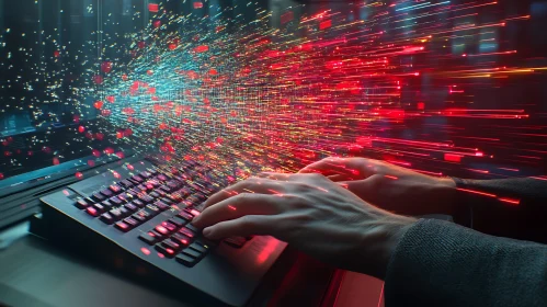 Futuristic Interface Data Flow
