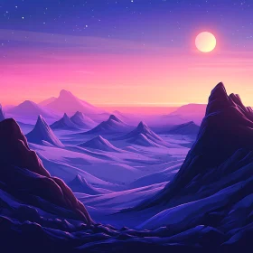 Scenic Purple Mountains Landscape