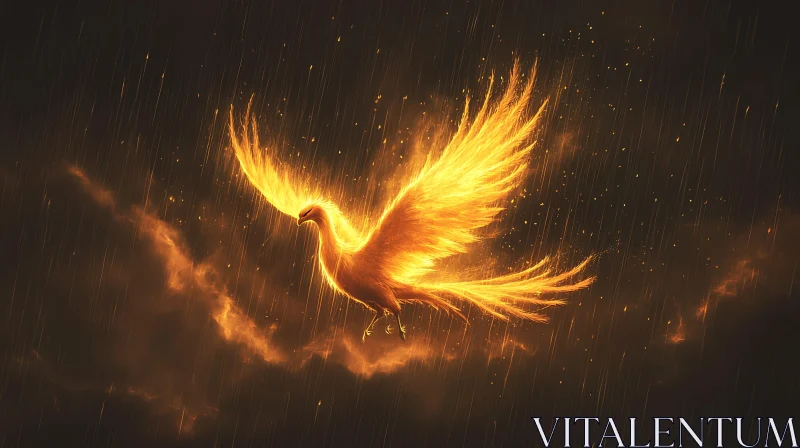 Phoenix Ablaze: Mythical Bird Artwork AI Image