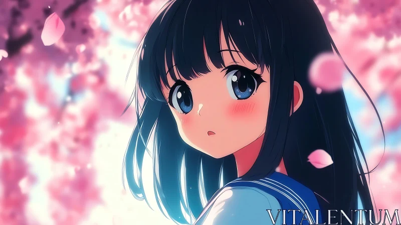 AI ART Springtime Anime Portrait