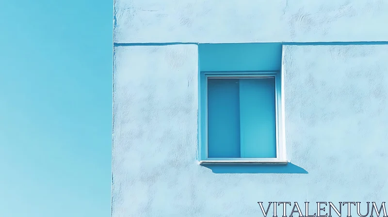 Modern Architectural Blue Window AI Image