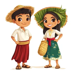 Cartoon of Filipino Children