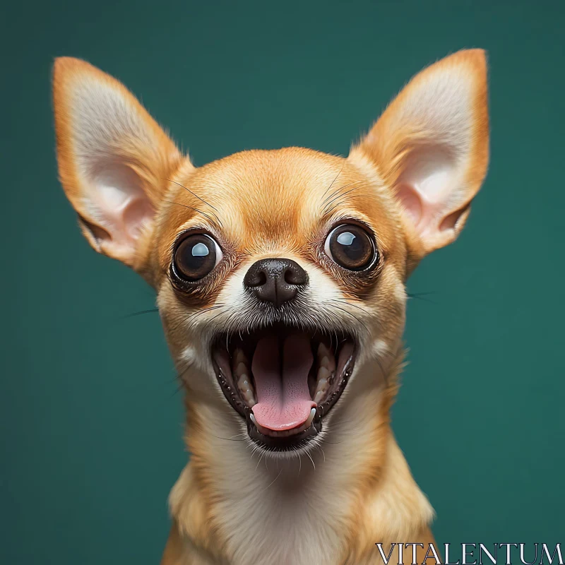 Happy Chihuahua Portrait Image AI Image