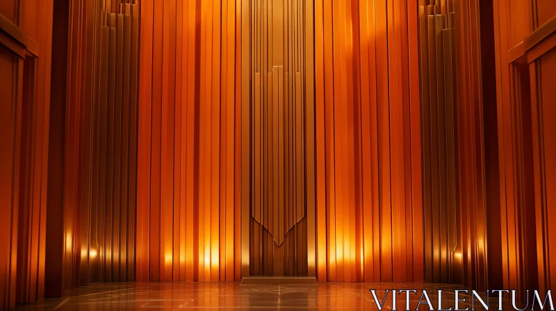 AI ART Luxurious Art Deco Interior in Bronze and Orange