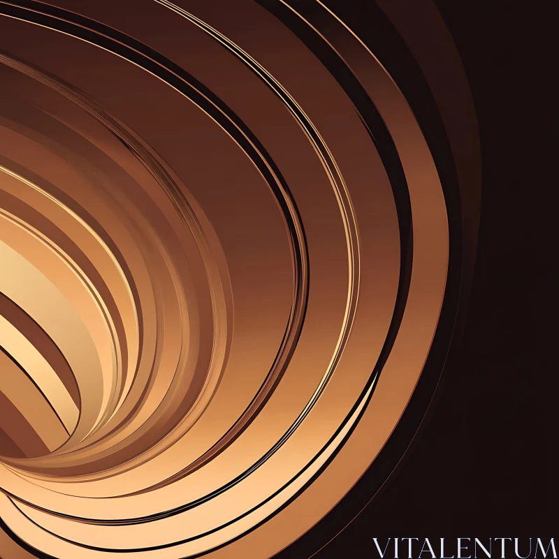 Elegant Brown Abstract Lines Composition