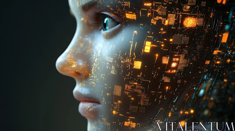 Futuristic Cyborg Portrait