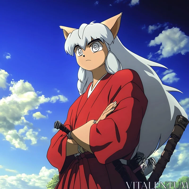 Fox-Eared Anime Warrior