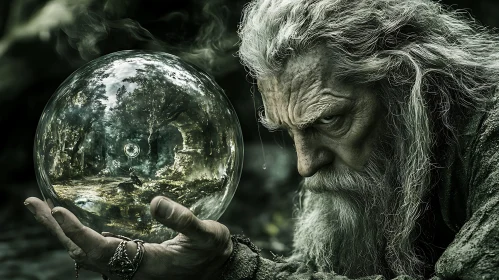 Enchanting Wizard with Forest Orb