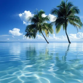 Azure Waters and Palm Trees Paradise