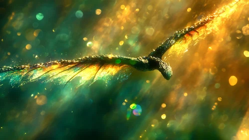 Soaring Dragon in Golden Light
