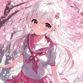 Sakura Season with Anime Girl