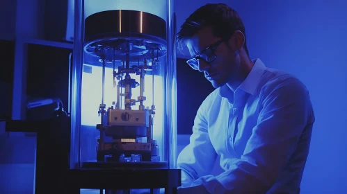 Scientist Inspecting Equipment