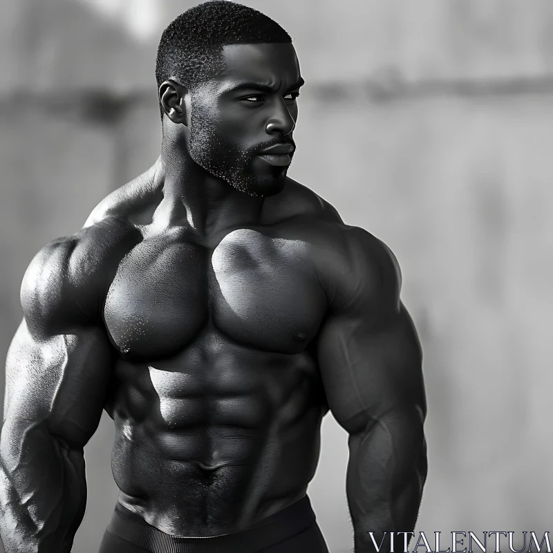 Monochrome Muscle: A Portrait of Strength