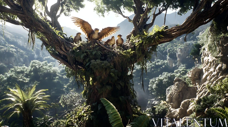 Jungle Birds on a Tree