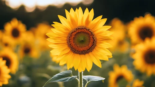 Radiant Sunflower in a Sunny Field