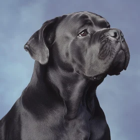 Elegant Black Canine Portrait