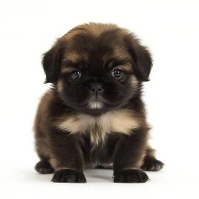 Cute Brown and Beige Fluffy Puppy