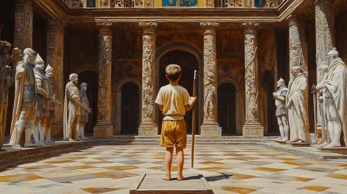 Contemplation in the Grand Courtyard