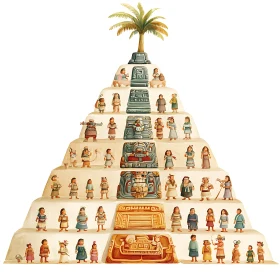 Historical Pyramid with Figures