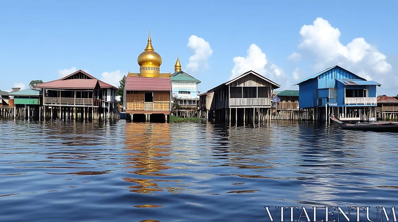 Houses on Stilts in the Lake