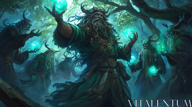 Horned Wizards in Enchanted Forest