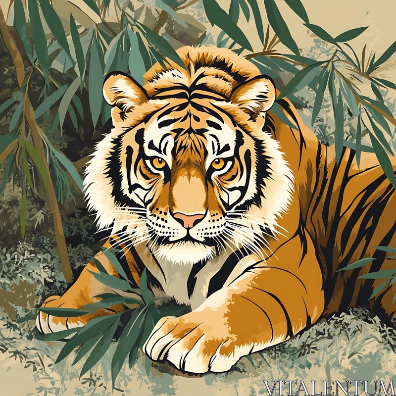 Resting Tiger Art
