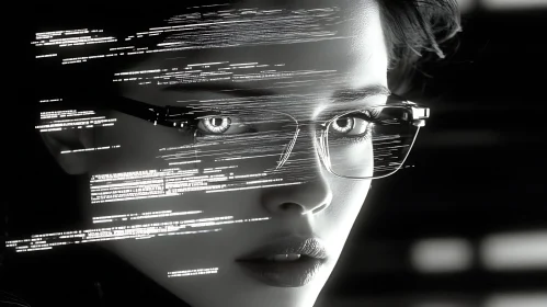 Monochrome Data Portrait