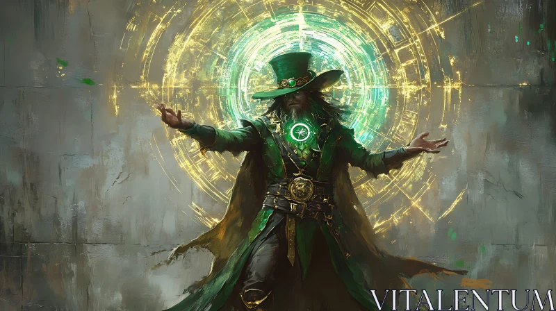 Enchanting Emerald Sorcerer Artwork