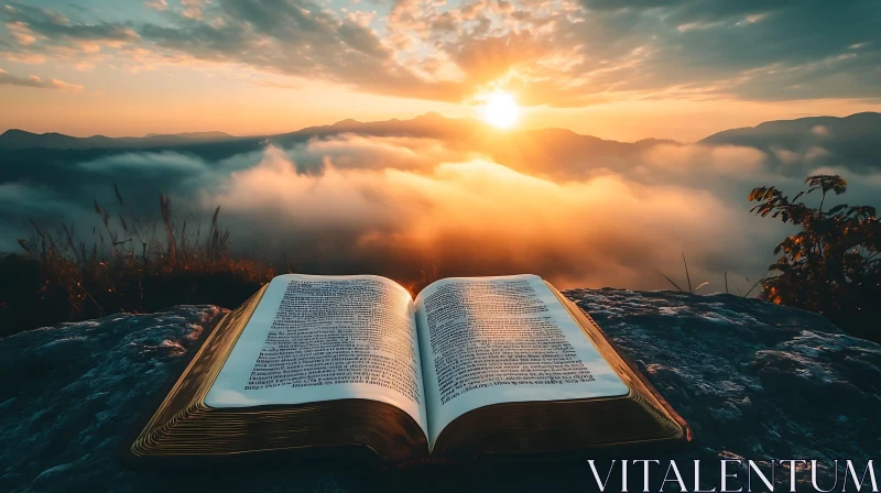 Open Book on Mountain Top