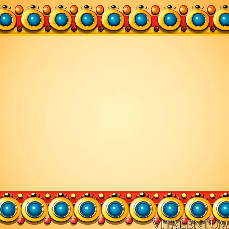 AI ART Golden Spheres Pattern Decorative Design