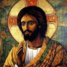 Classical Religious Icon Portrait